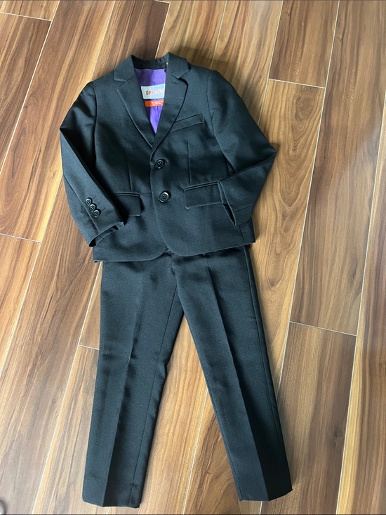 OppoSuits Other - OppoSuits Kids Black Two-Piece Dress Suit with Purple Lining